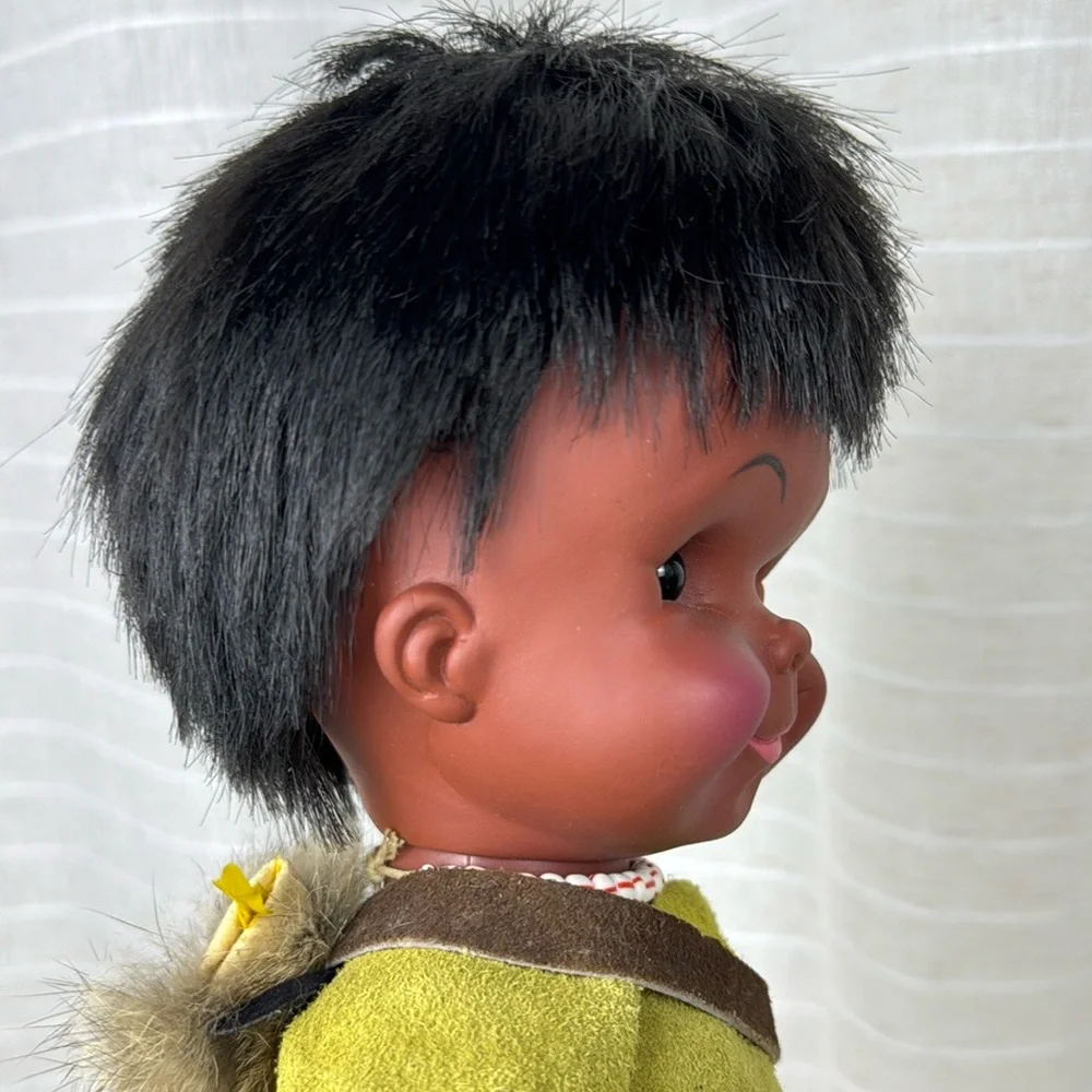 Native American Indian Doll Baby Dolls Leather Clothes Vintage